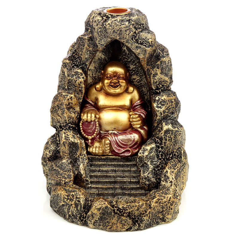 Backflow Incense Burner - Chinese Buddha - Click Image to Close