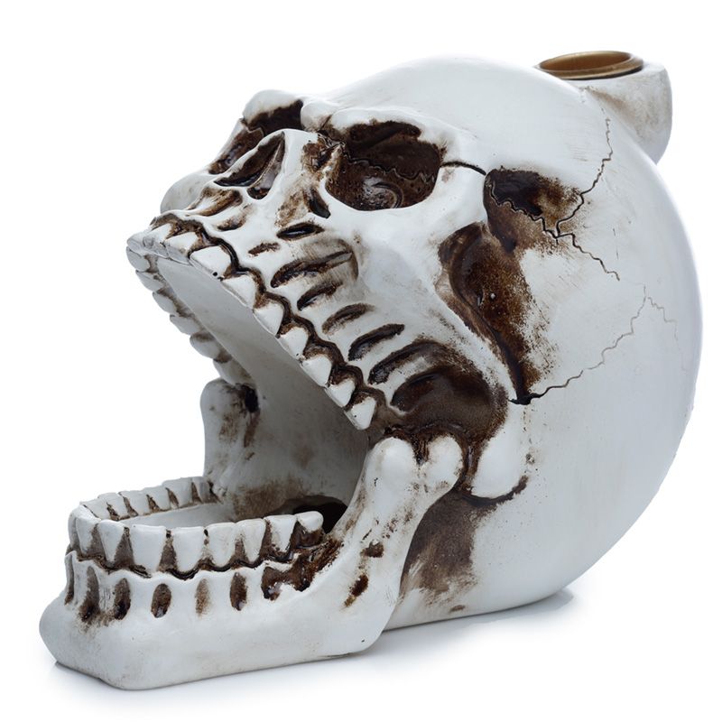 Backflow Incense Burner - Skull with Open Mouth - Click Image to Close