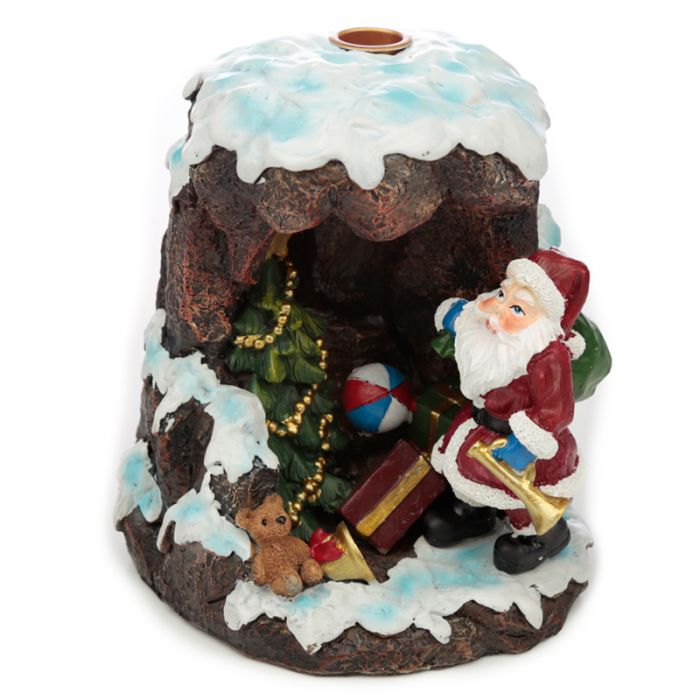 Backflow Incense Burner - Christmas Santa's Grotto - Click Image to Close