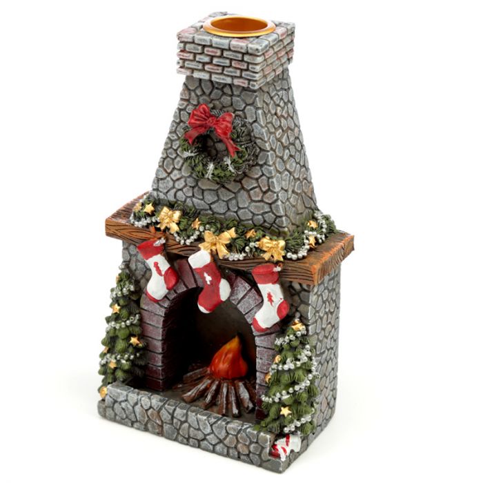 Backflow Incense Burner - Christmas Fireplace - Click Image to Close
