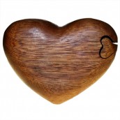 Bali Puzzle Box - Single Heart - Click Image to Close