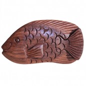 Bali Puzzle Box - Fish Carp - Click Image to Close
