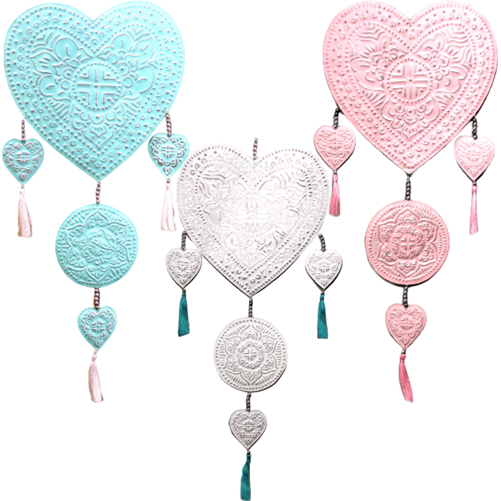 Aluminium Mobile - Hearts (assorted colours)