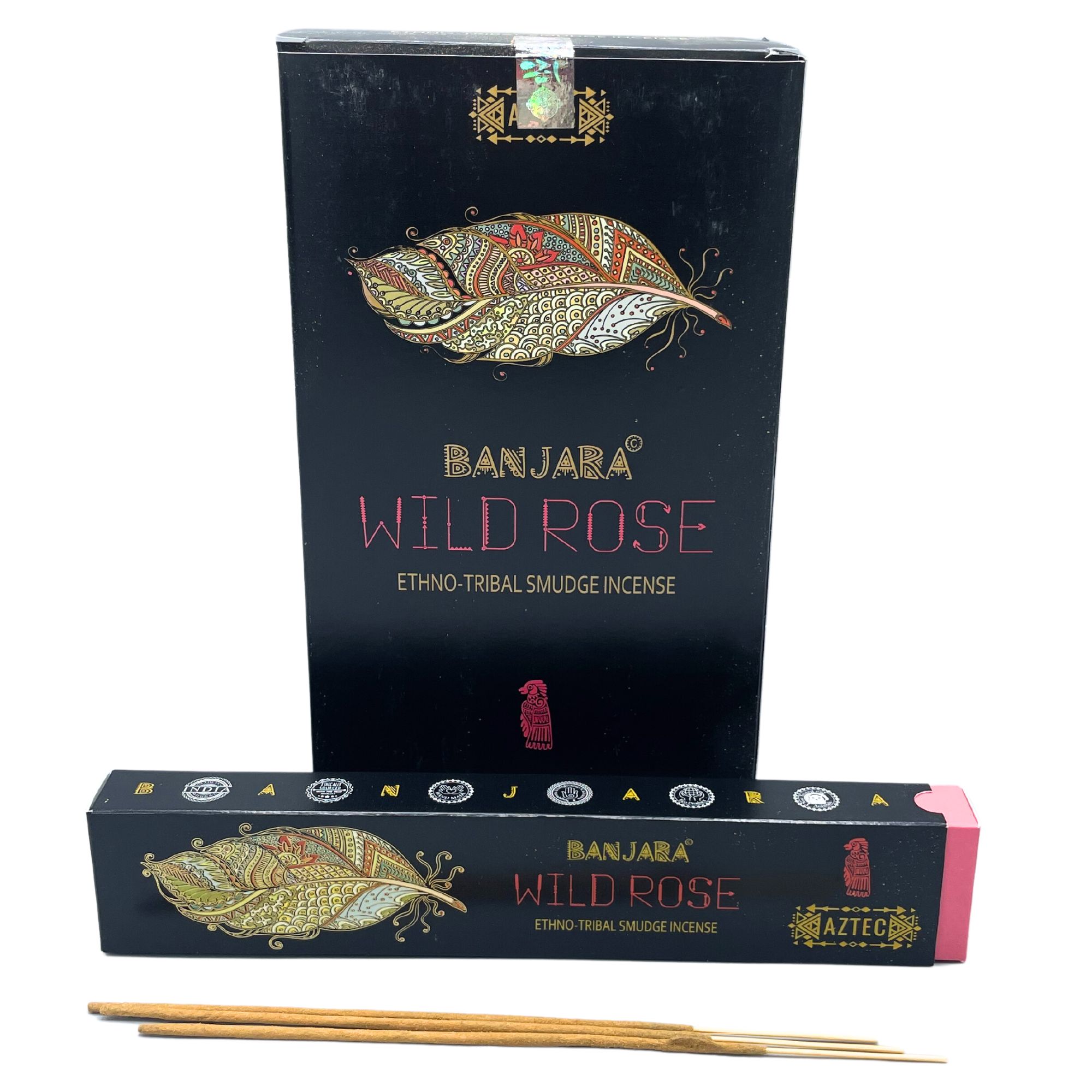 3 x Packs Banjara Tribal Smudge Incense - Wild Rose - Click Image to Close