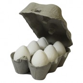 Box of 6 Bath Eggs - Coconut - Click Image to Close