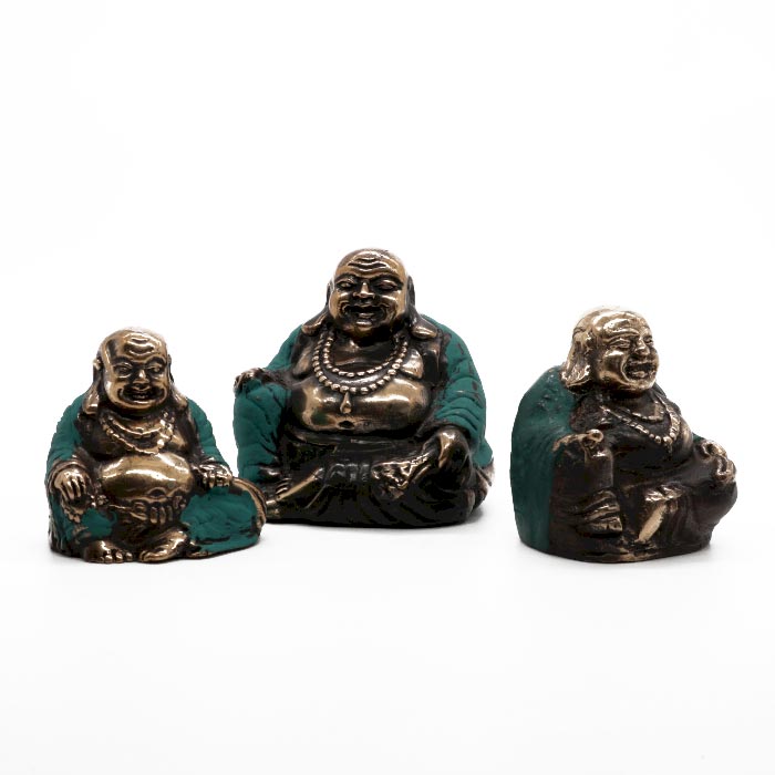Set of 3 Happy Buddhas - Click Image to Close