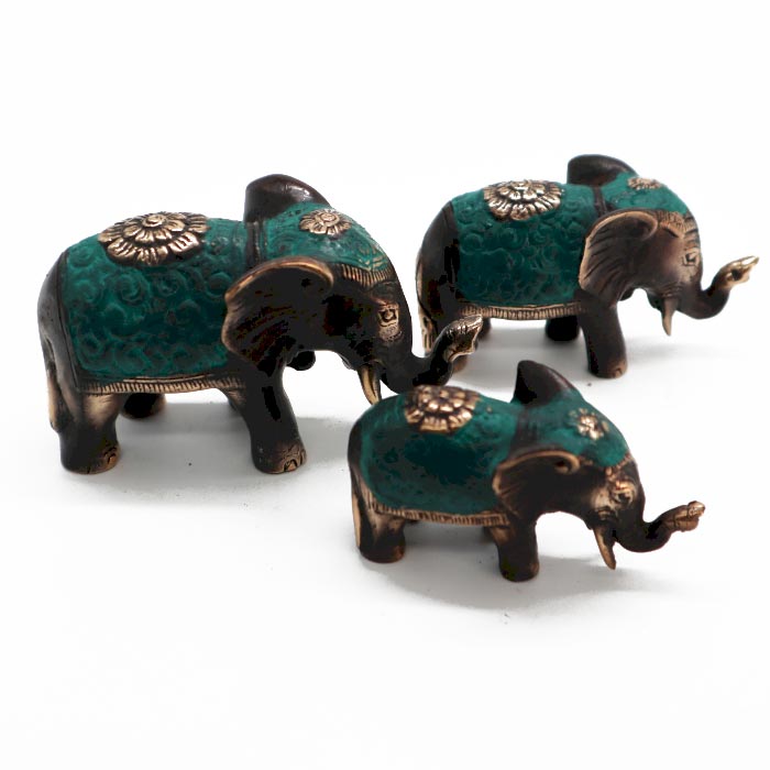 Set of 3 Lucky Elephants - Click Image to Close