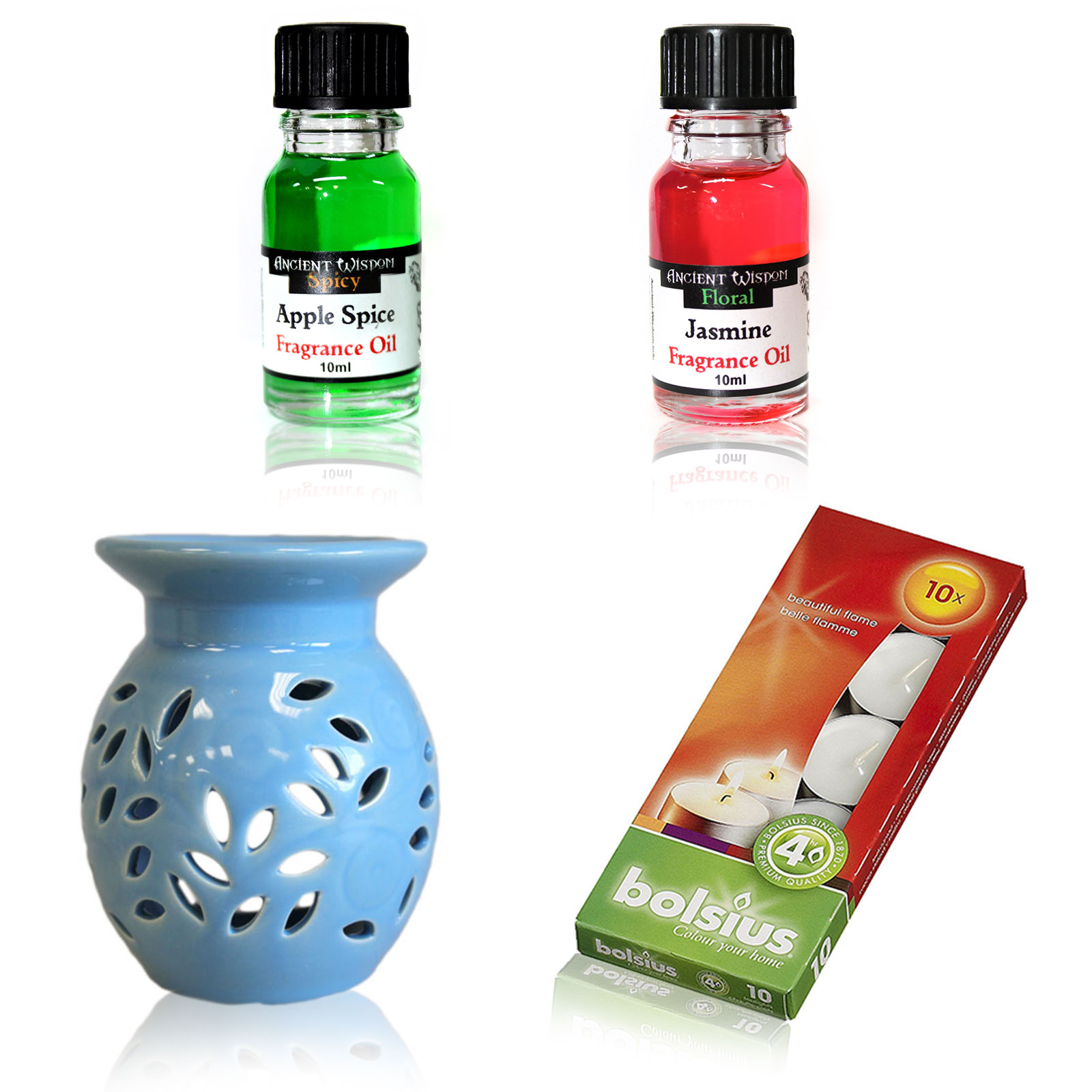 Floral Oil Burner and Fragrance Oils Kit - Click Image to Close