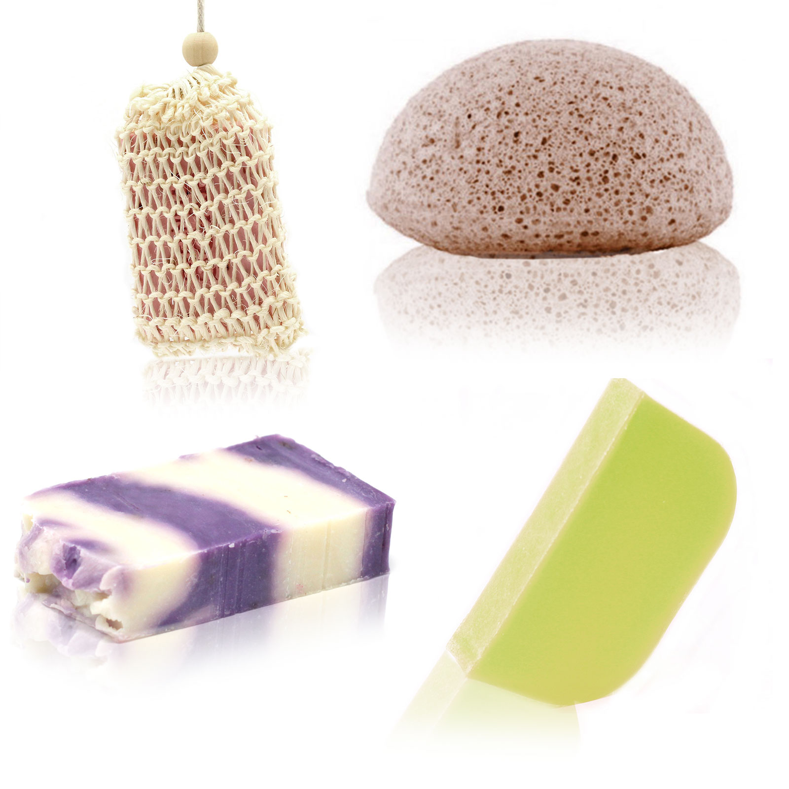Soap, Solid Shampoo & Sponge Set - Click Image to Close