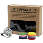 Aromatherapy Car Diffuser Kit - Flower of Life - Click Image to Close