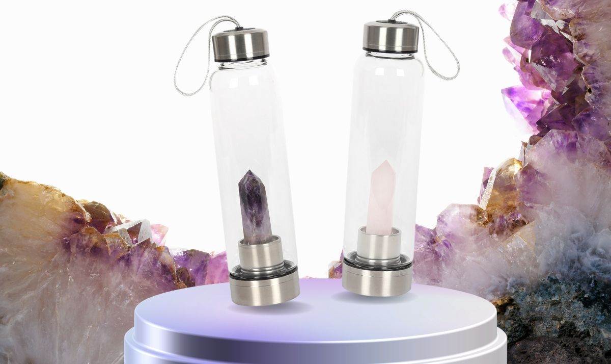 Crystal Infused Glass Bottles