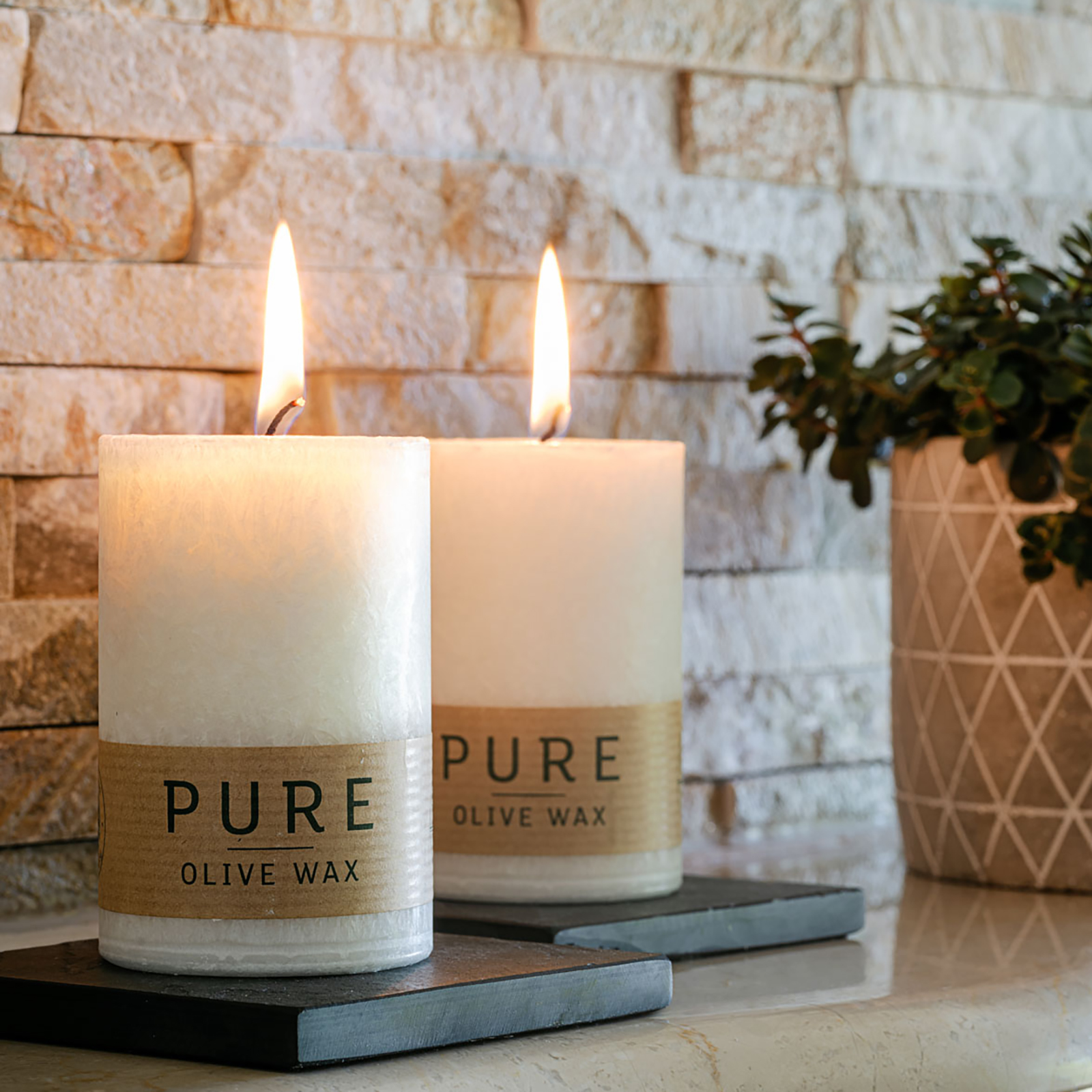 Pure Olive Wax Candles