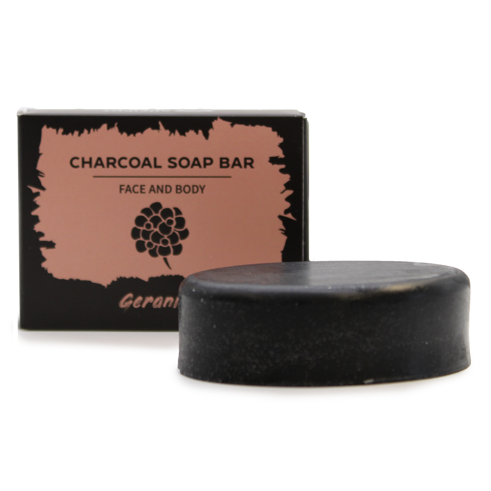 Charcoal Soap 85g - Geranium - Click Image to Close