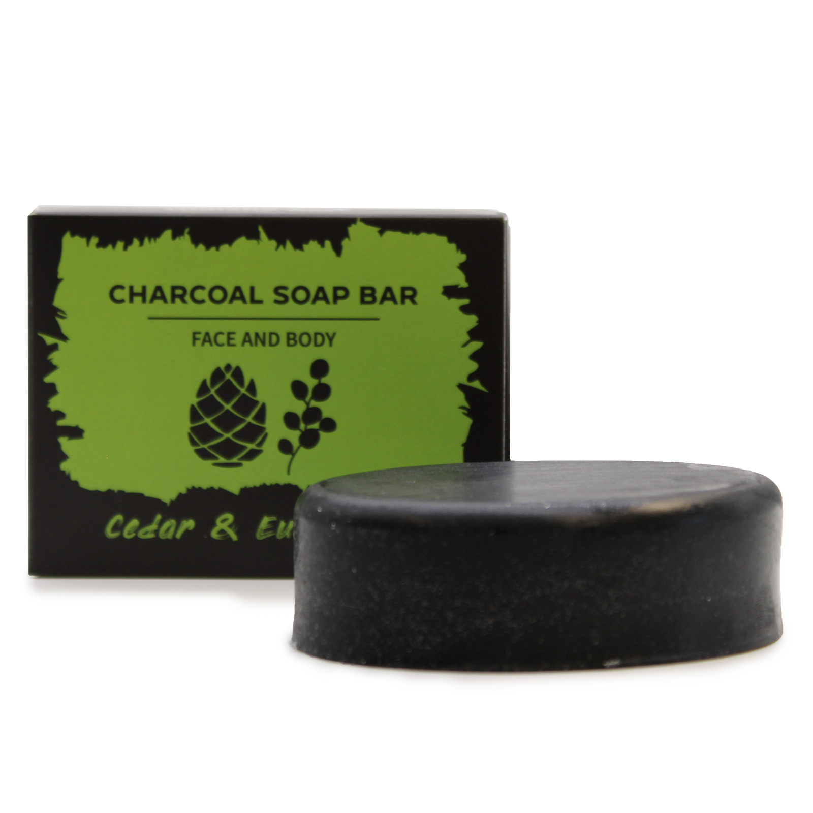 Charcoal Soap 85g - Eucalyptus & Cedarwood - Click Image to Close