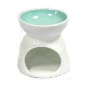 Classic White Oil Burner - Tall Owl - Click Image to Close