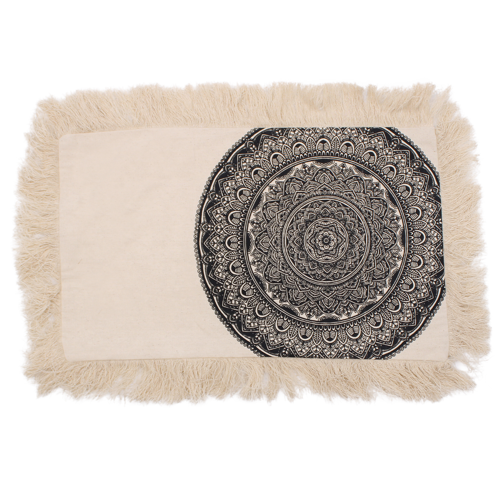 Traditional Mandala Cushion Cover - 30x50cm - black