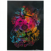 Cotton Wall Hanging - Day of the Dead Skull - Click Image to Close