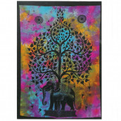 Cotton Wall Hanging - Elephant Tree - Click Image to Close