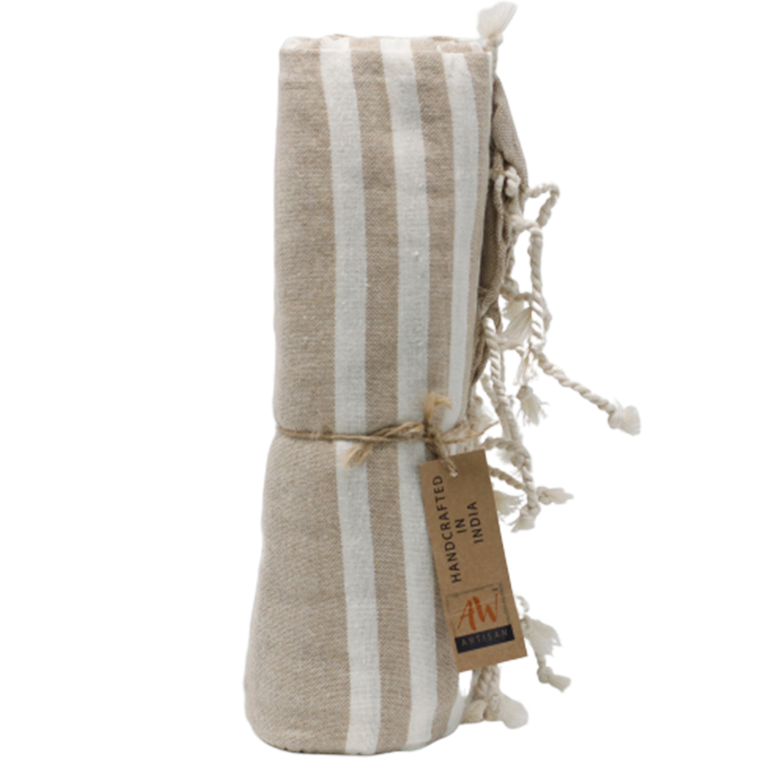 Lightweight Cotton Pario Throw - 100x180 cm - Warm Sand - Click Image to Close