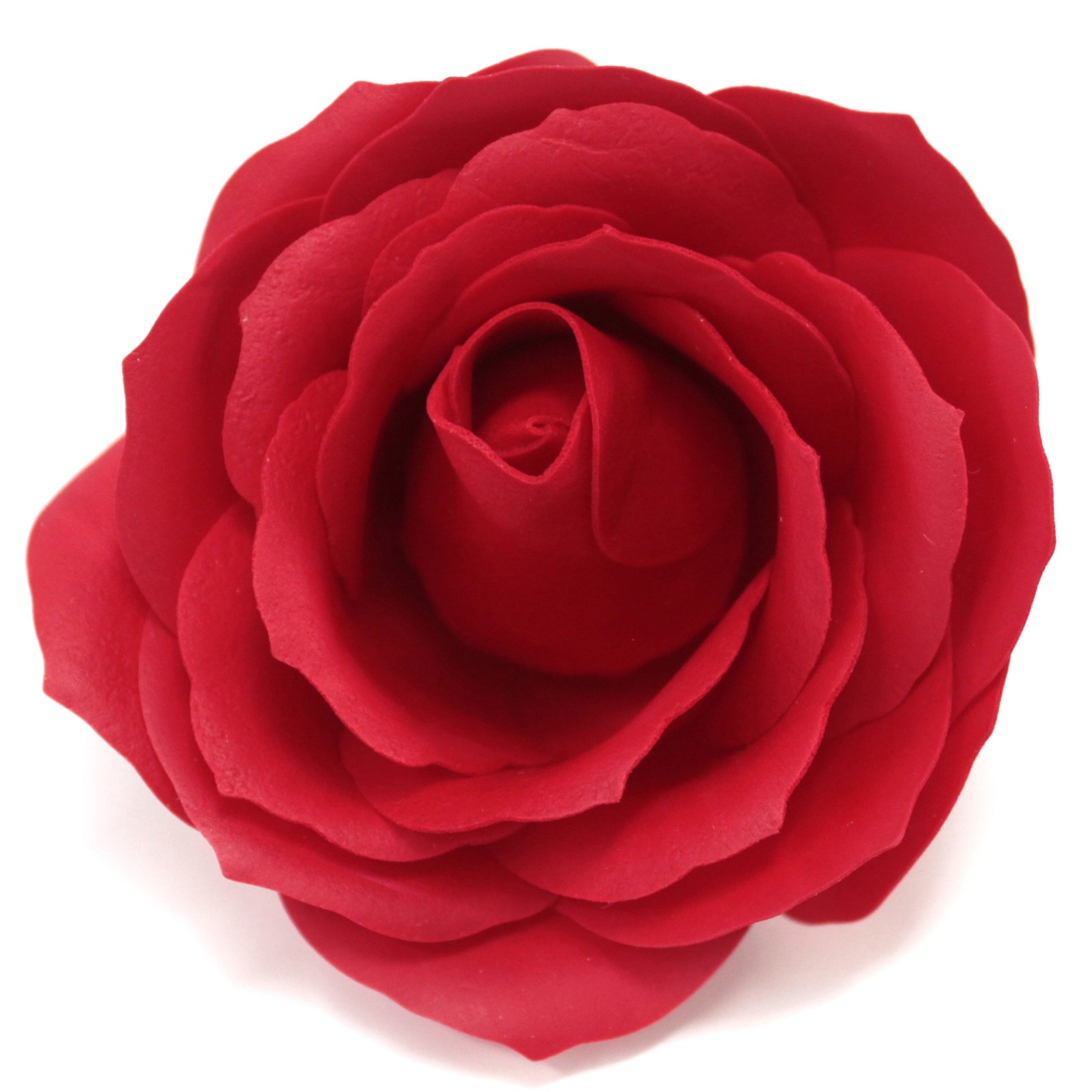 10 x Craft Soap Flowers - Lrg Rose - Red - Click Image to Close