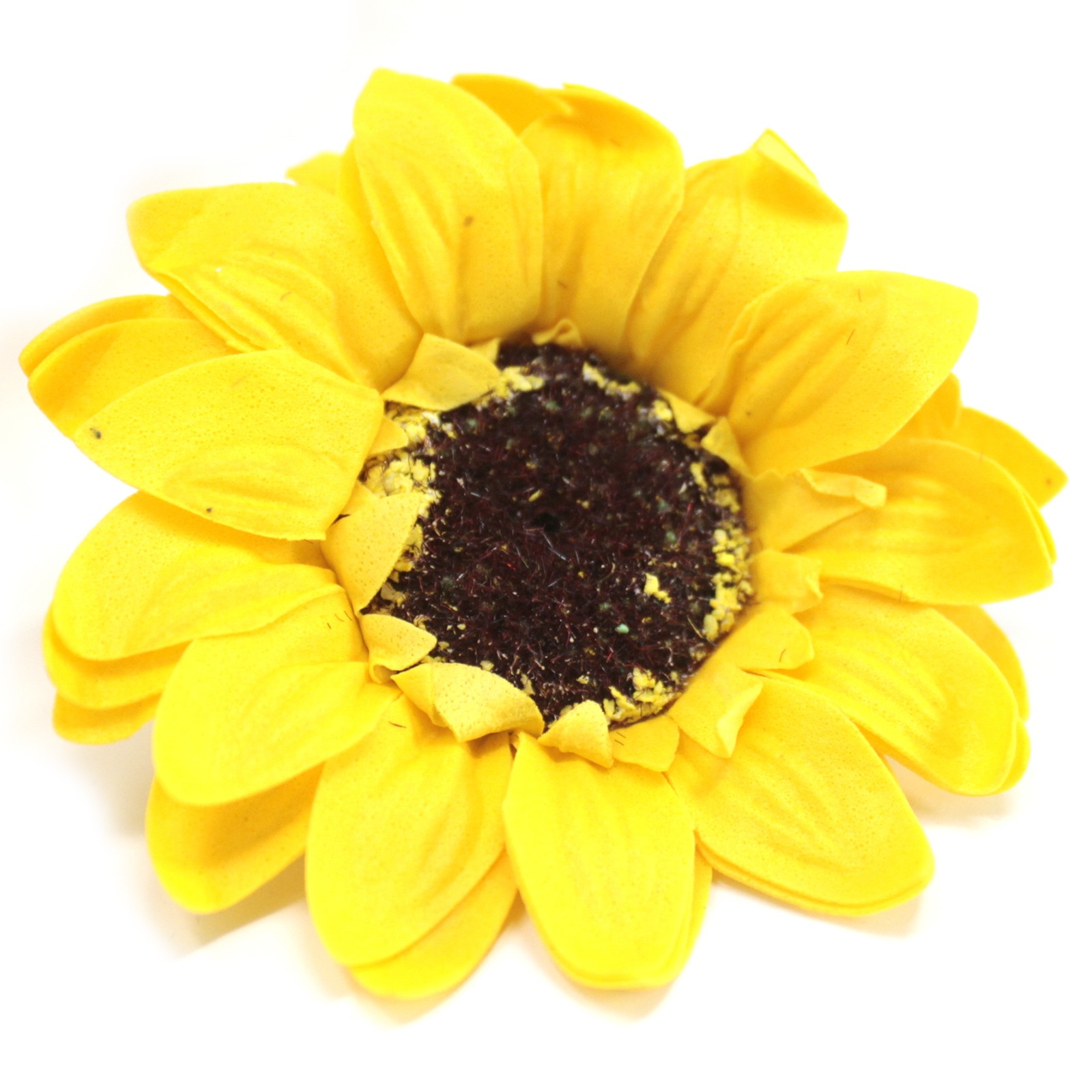 10 x Craft Soap Flowers - Lrg Sunflower - Yellow - Click Image to Close