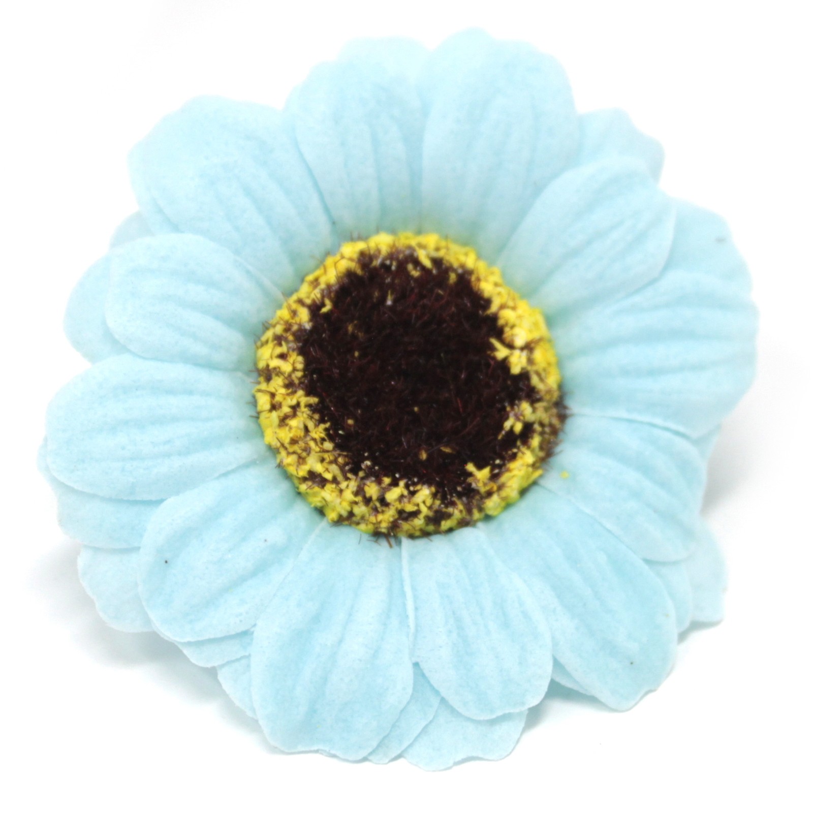 10 x Craft Soap Flowers - Sml Sunflower - Blue