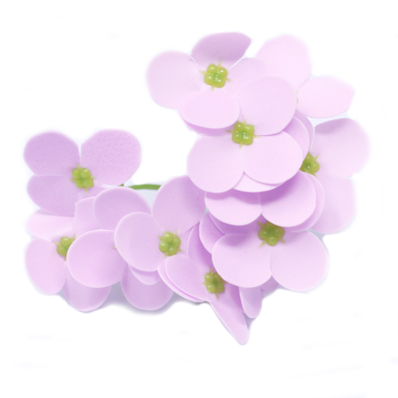 10 x Craft Soap Flowers - Hyacinth Bean - Lavender - Click Image to Close