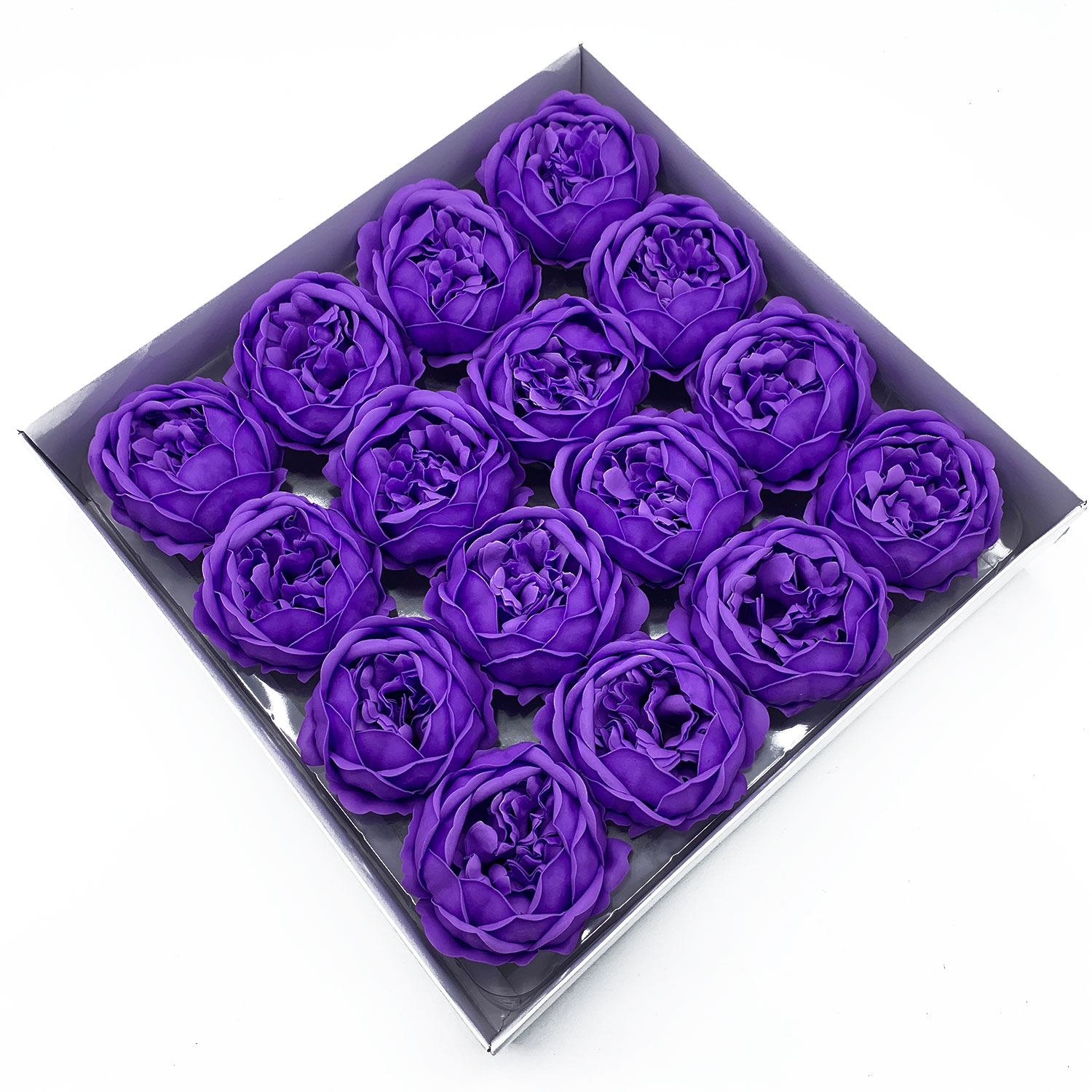 10 x Craft Soap Flowers - Ext Large Peony - Lavender - Click Image to Close