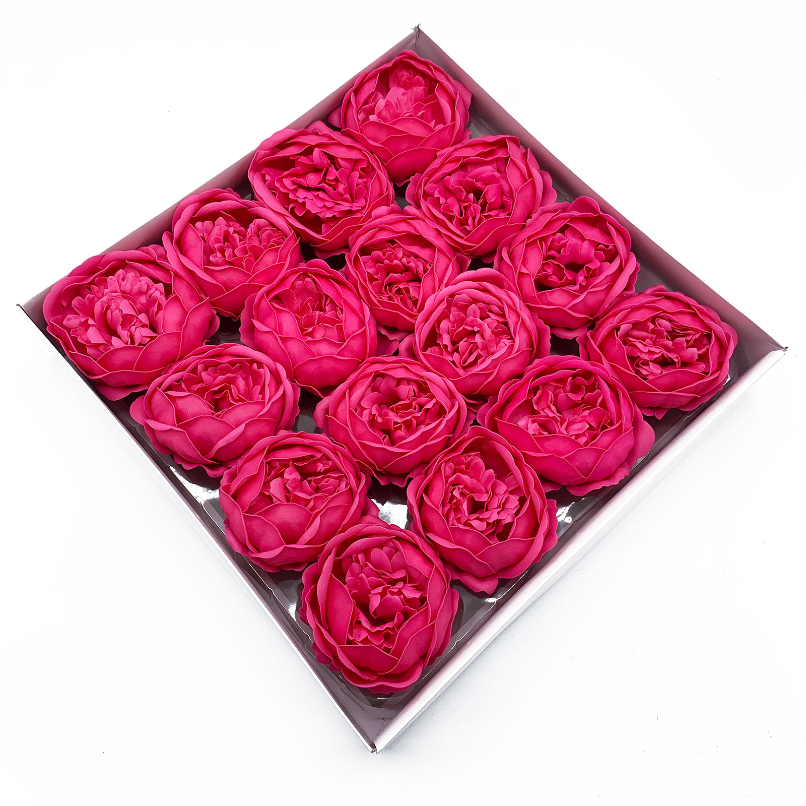 10 x Craft Soap Flowers - Ext Large Peony - Rose - Click Image to Close