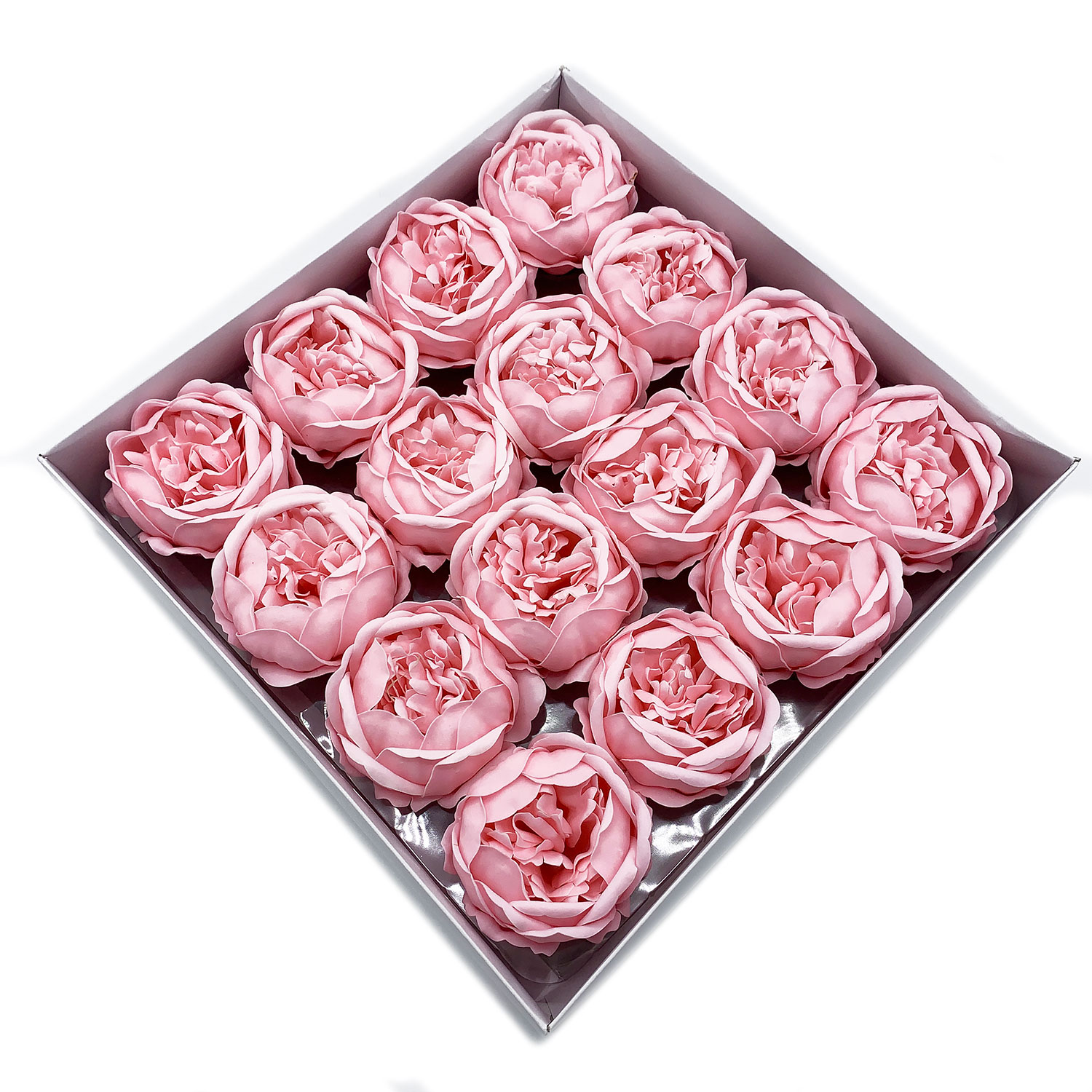 10 x Craft Soap Flowers - Ext Large Peony - Pink - Click Image to Close