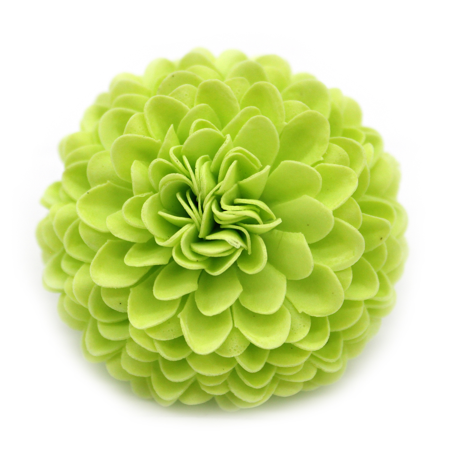 10 x Craft Soap Flowers - Small Chrysanthemum - Light Green - Click Image to Close