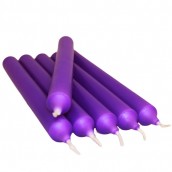 5 Dinner Candles - Lilac - Click Image to Close