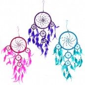 3 x Large Dreamcatchers - Turquoise/Pink/Purple - Click Image to Close