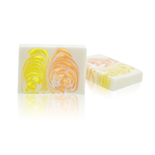 2 x Handcrafted Soap Slice 100g - Orange & Ginger - Click Image to Close