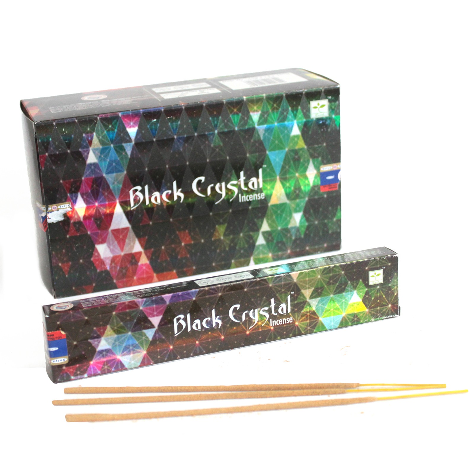 2 x Satya Black Crystal Incense - 15g Pack - Click Image to Close