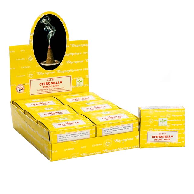 3 x Packs Citronella Dhoop Cones - Click Image to Close