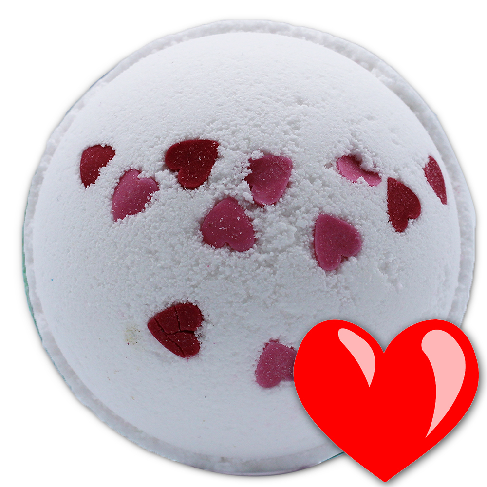 3 x Love Hearts Bath Bombs - Wild Flowers - Click Image to Close