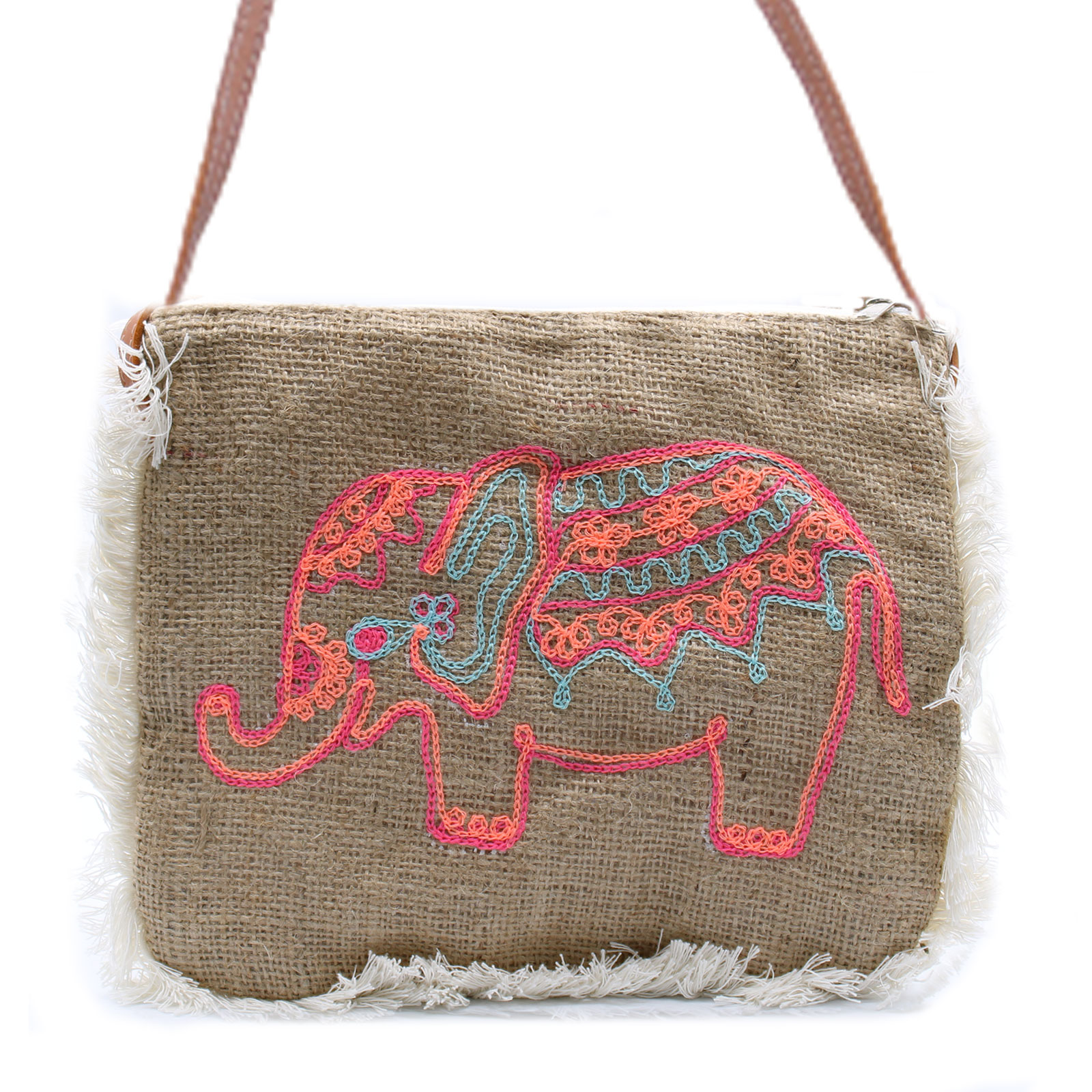 Fab Fringe Bag - Elephant Embroidery - Click Image to Close