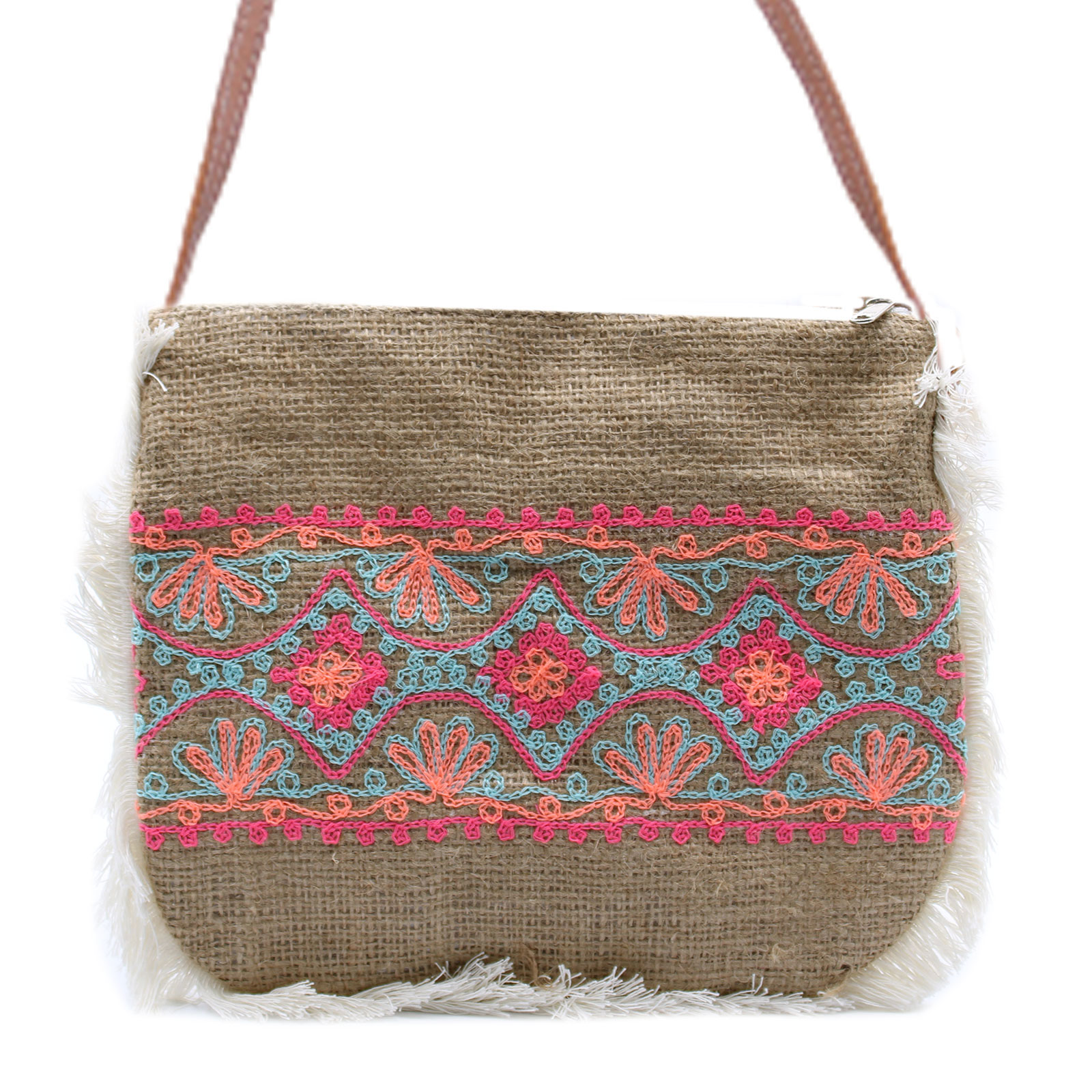 Fab Fringe Bag - Summer Pattern Embroidery - Click Image to Close