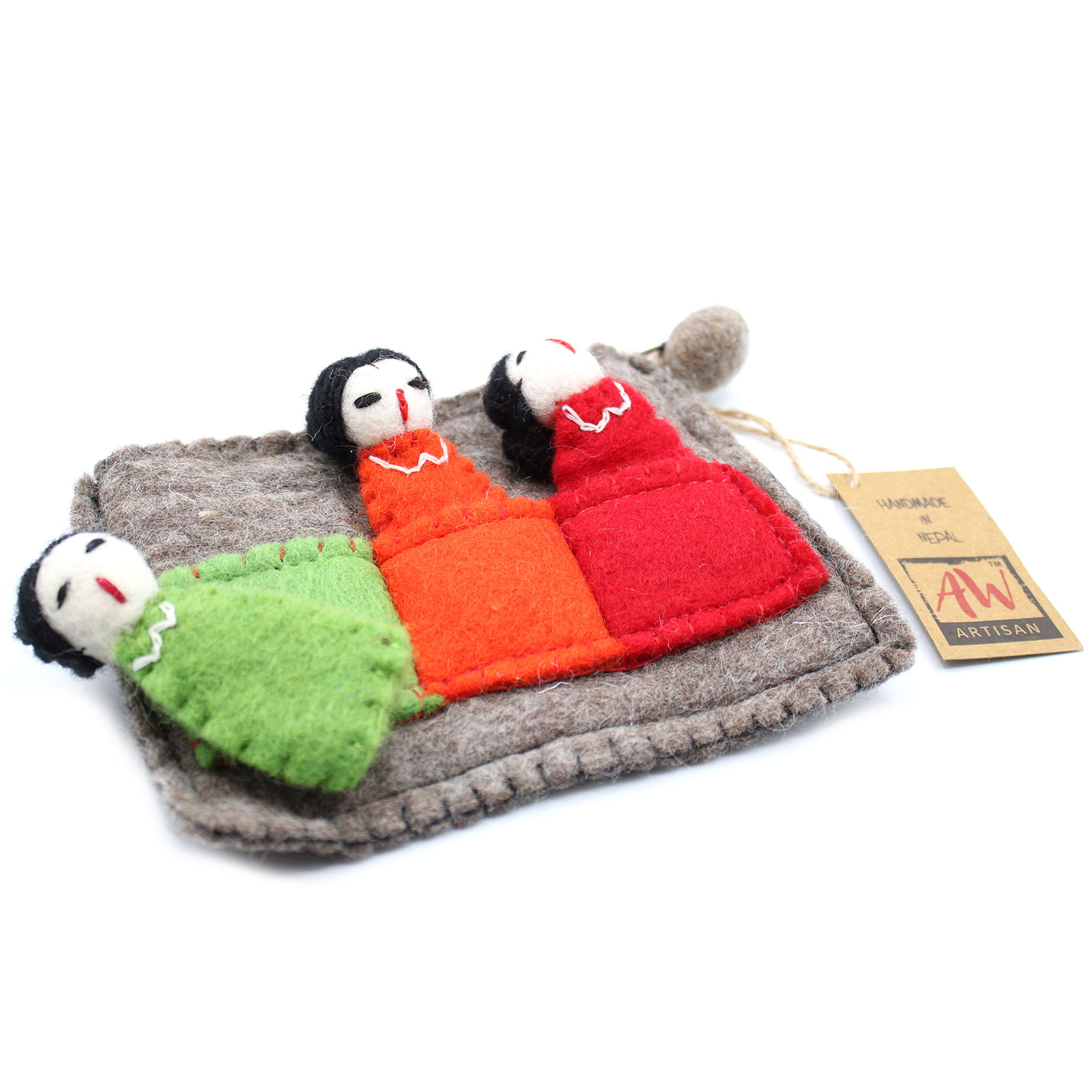 Pouch with Finger Puppets - Friends - Click Image to Close