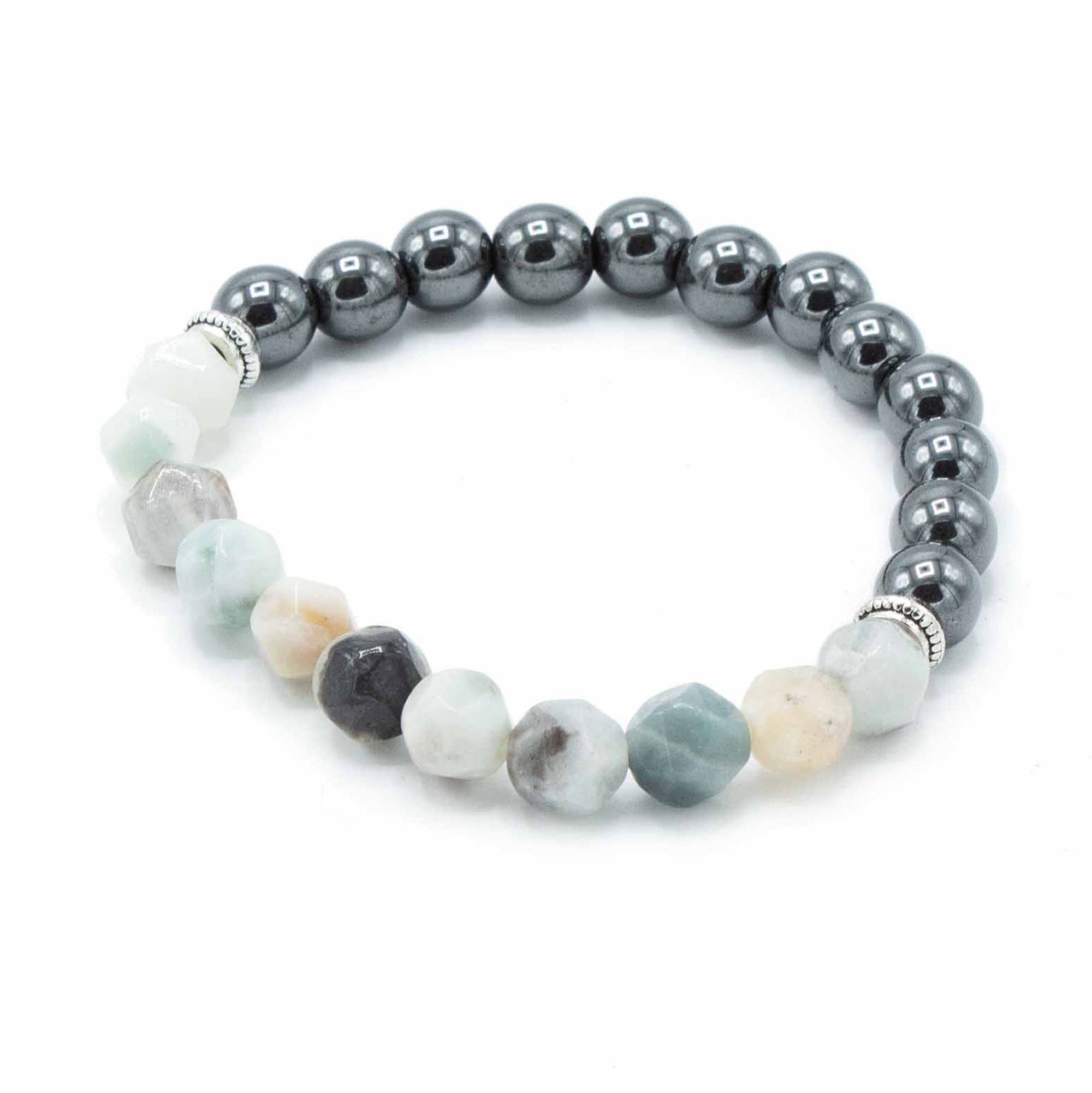 Faceted Gemstone Bracelet - Magnetic Mountain Jade - Click Image to Close