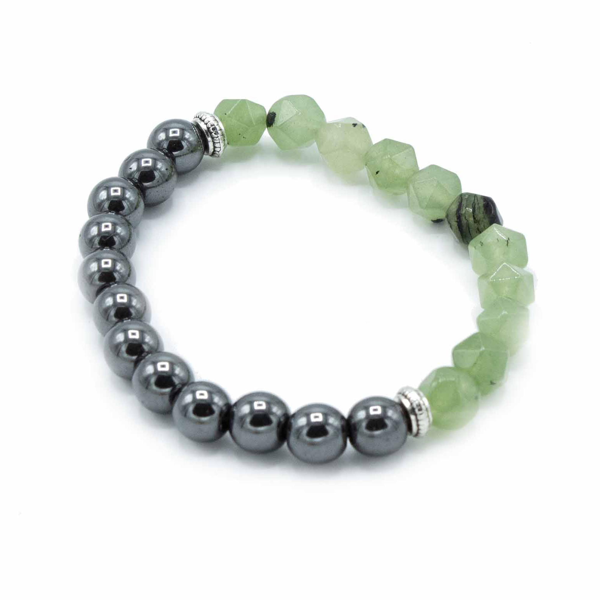 Faceted Gemstone Bracelet - Magnetic Jade - Click Image to Close