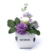 Bouquet Petite Flower Pot - Soft Lavender - Click Image to Close