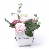 Bouquet Petite Flower Pot - Peaceful Pink - Click Image to Close