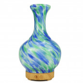 Glass Vase Blue & Green - UK Plug Atomiser - Click Image to Close
