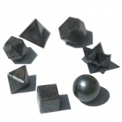Geometric Seven Piece Black Agate Set - Click Image to Close