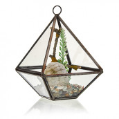 Glass Terrarium - Small Diamond - Click Image to Close