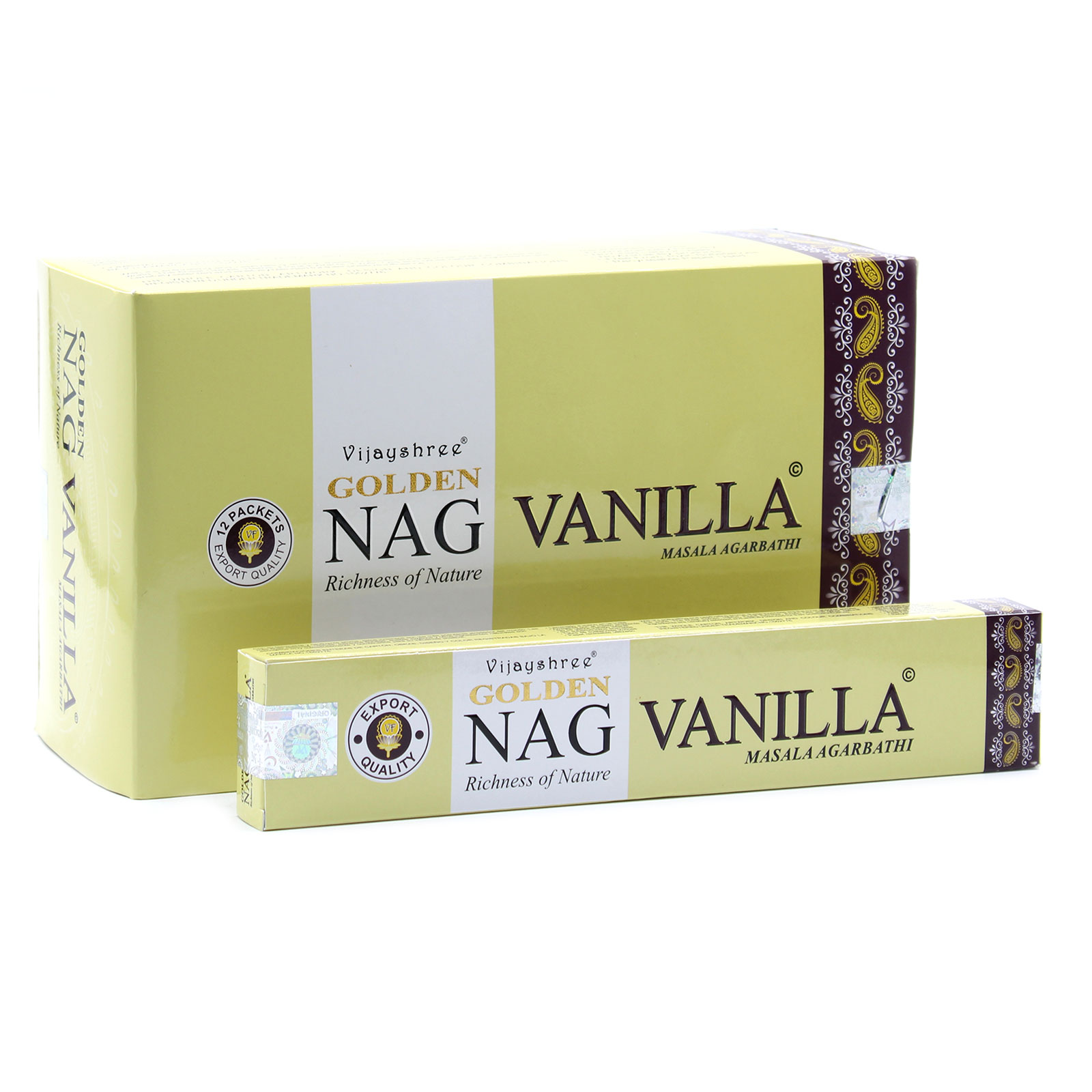 3 x Packs 15g Golden Nag - Vanilla Incense - Click Image to Close