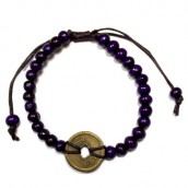 Good Luck Feng Shui Bracelet - Purple - Click Image to Close
