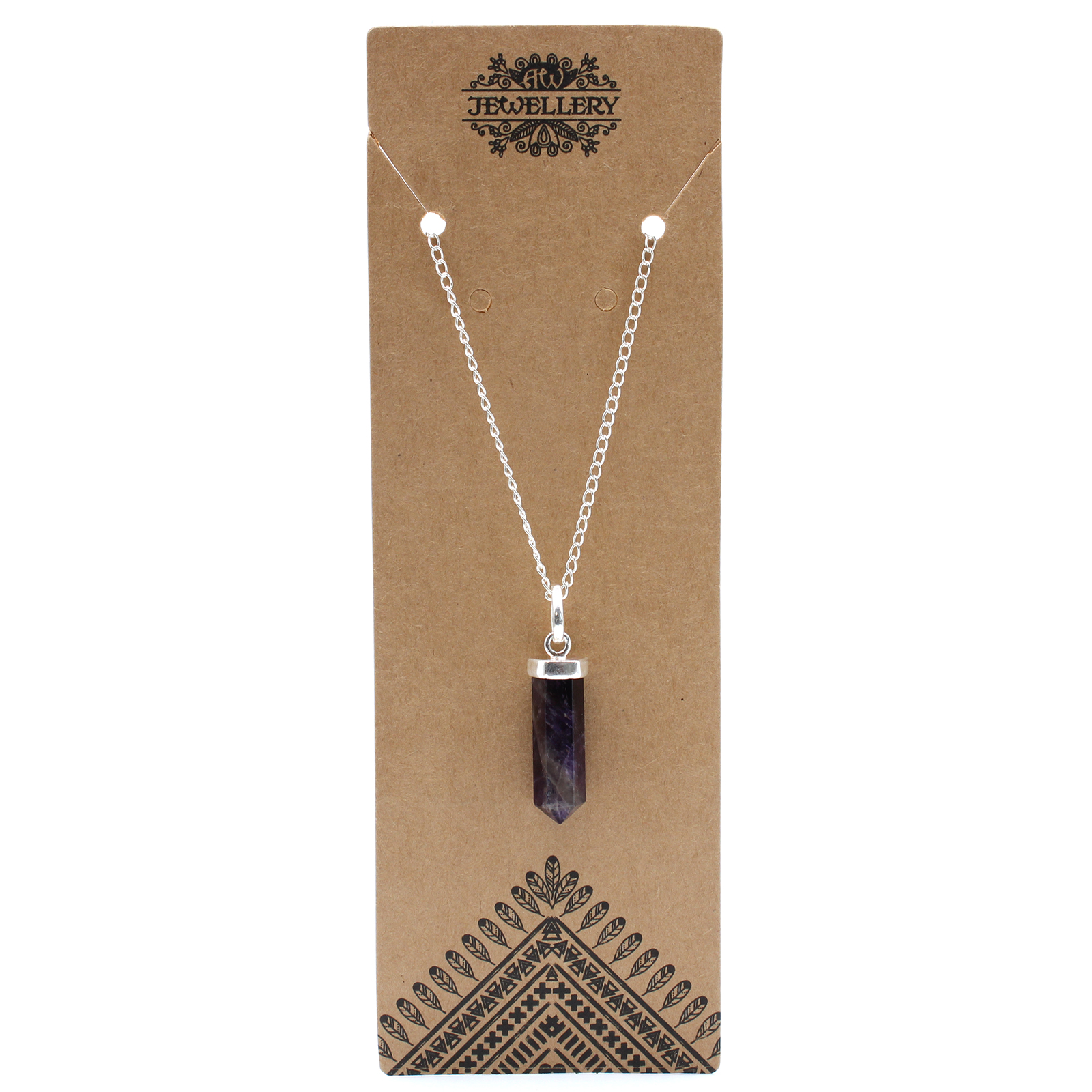 Gemstone Classic Point Pendant - Amethyst - Click Image to Close